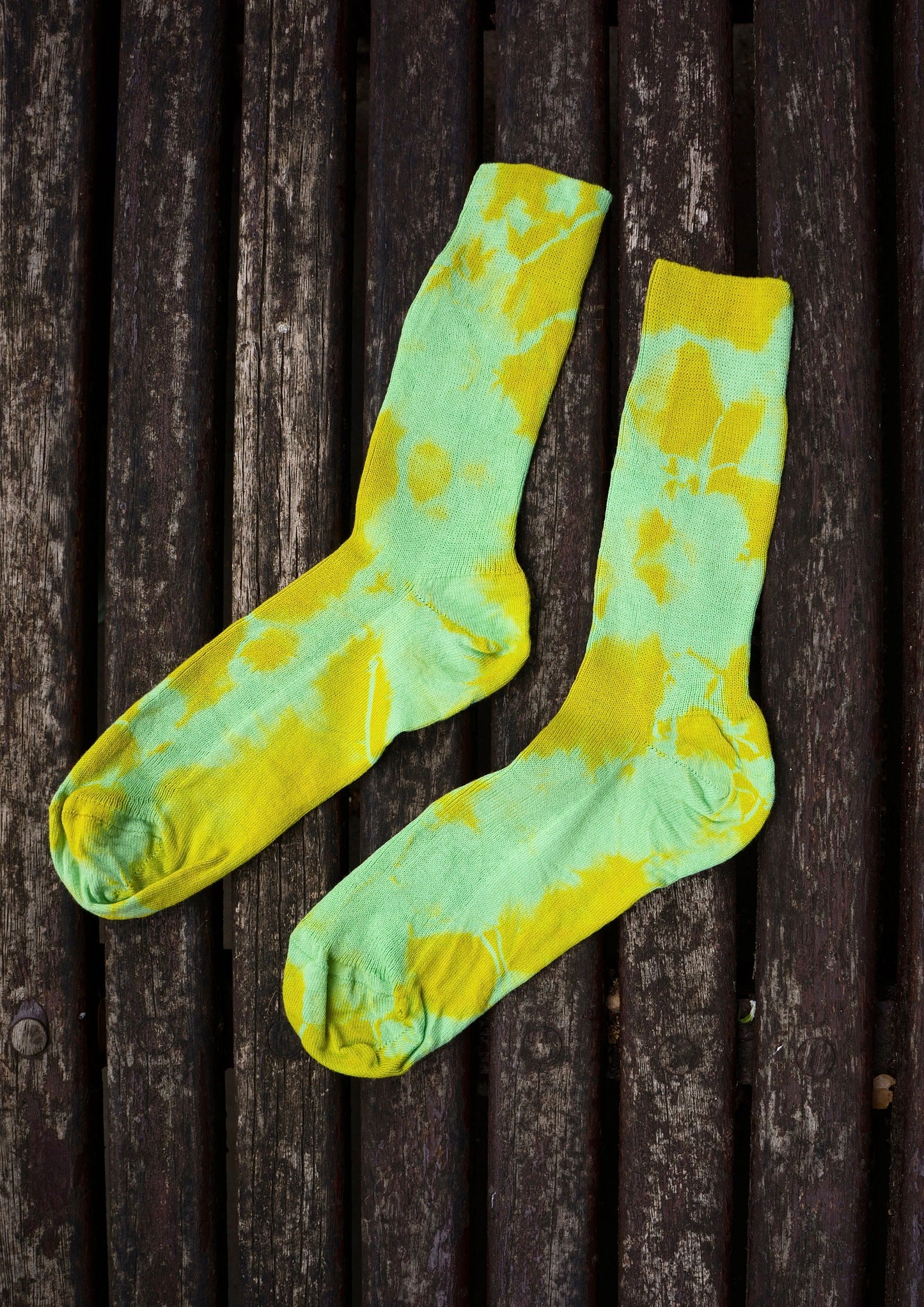 Electric Lime Cotton Socks