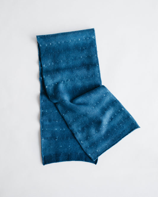 Indigo Shibori Dots Scarf