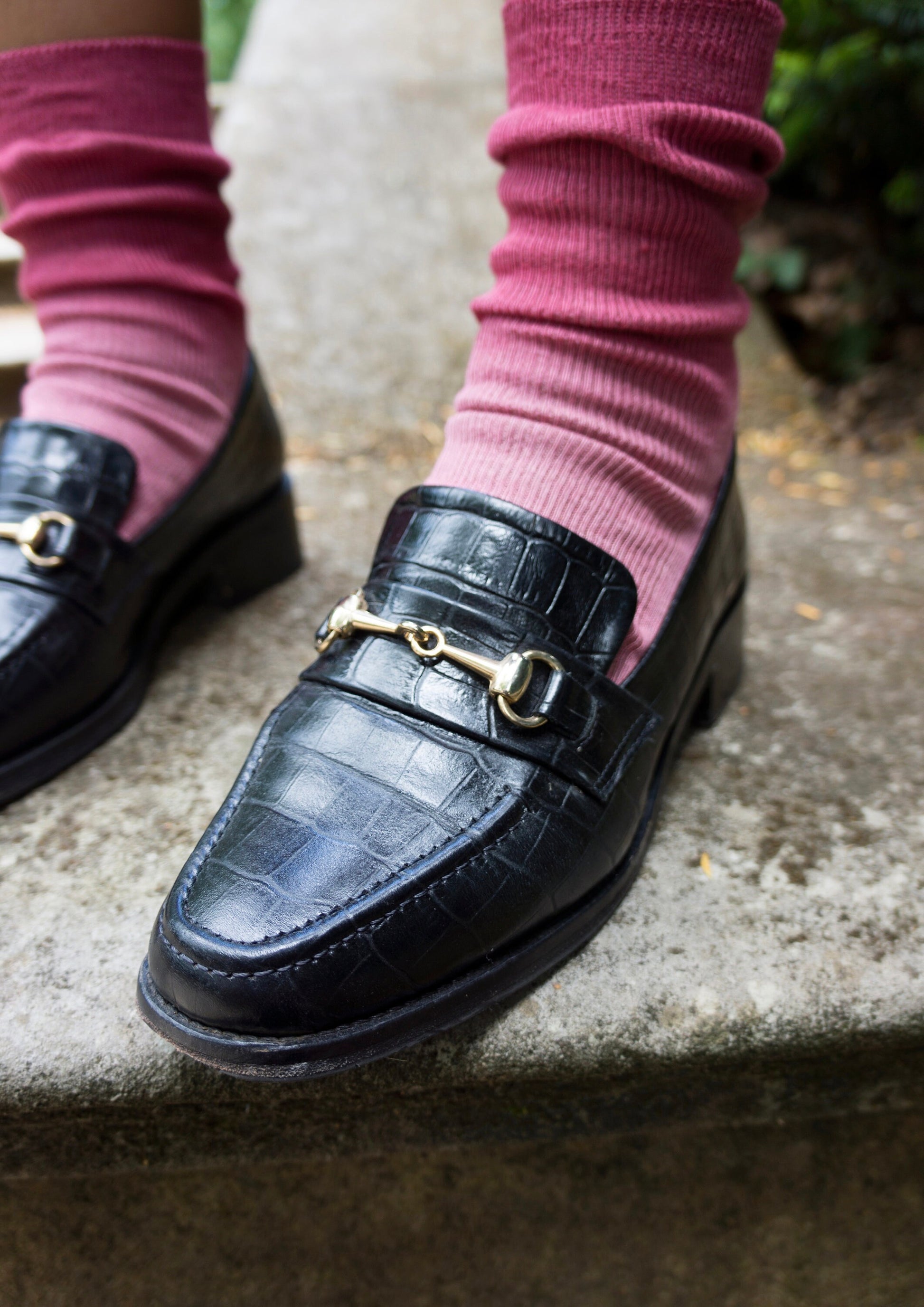 Pinkish Linen Socks