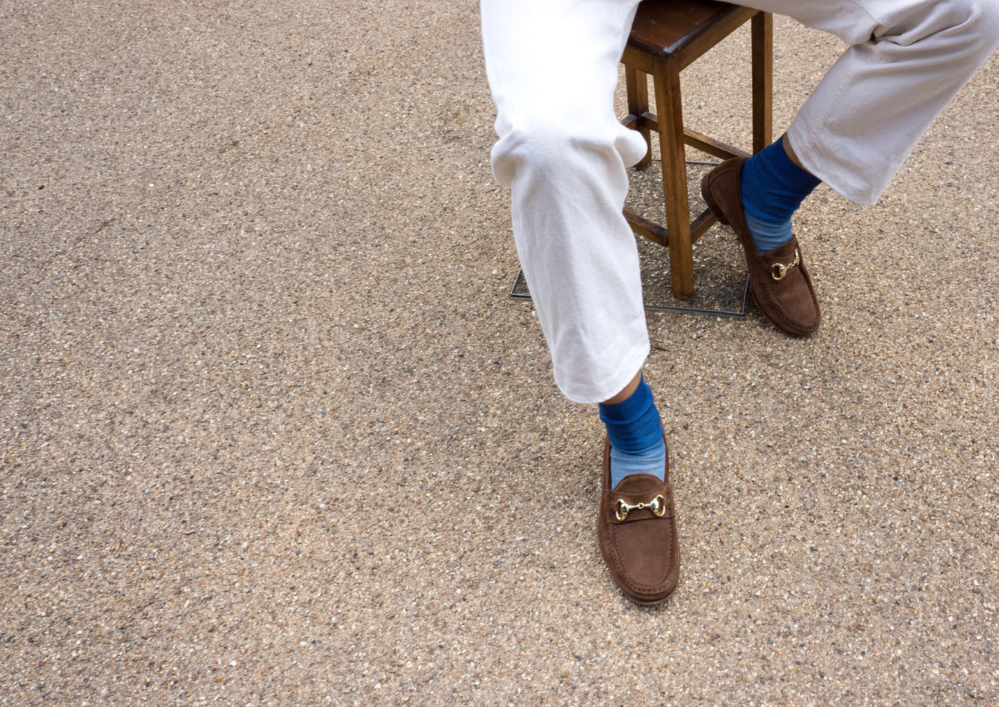 Indigo Linen Socks