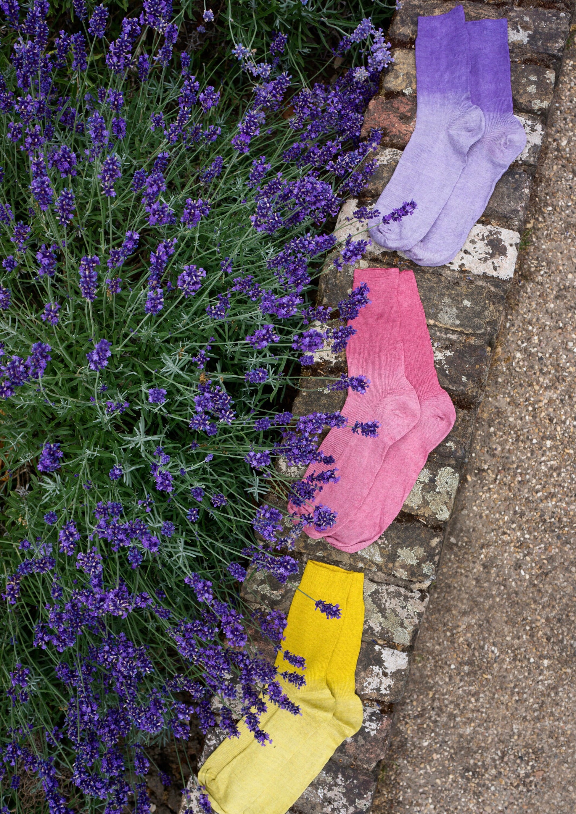 Pinkish Linen Socks