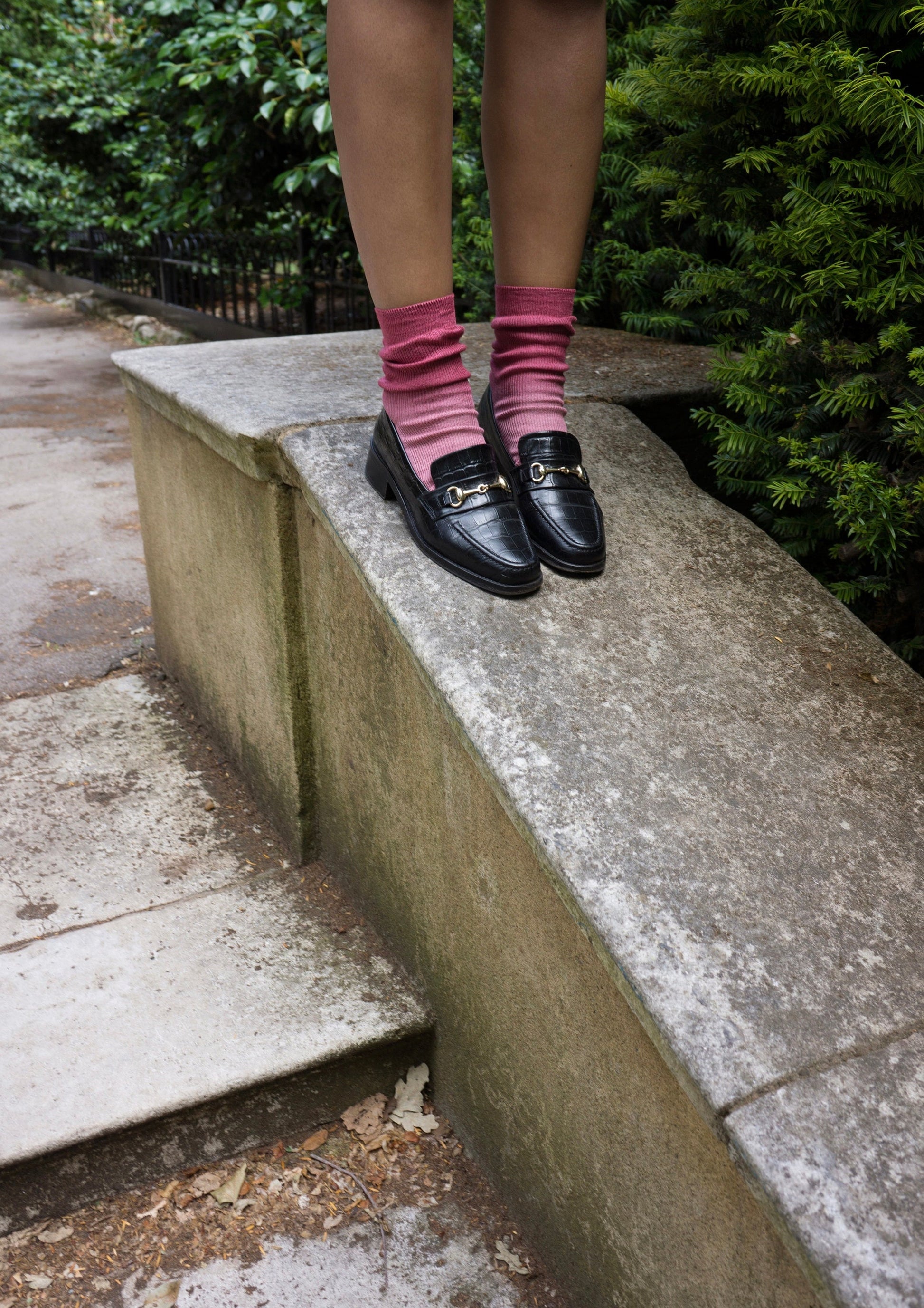 Pinkish Linen Socks